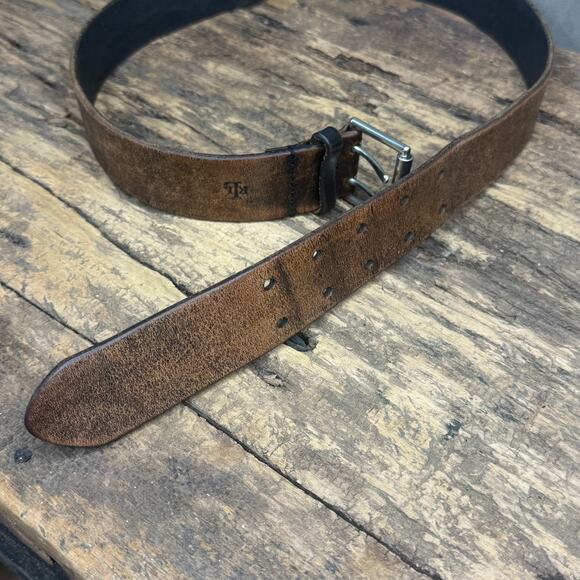 Lauren Ralph Lauren Burnished Brown Leather Belt Size S Vintage Argentina main image 5